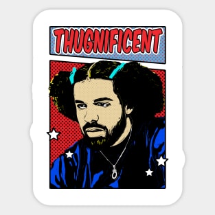 Rapper Style Thugnifincent Pop Art Comic Sticker